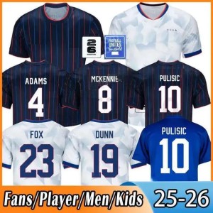 2025 2026 PULISIC UsaS Soccer Jerseys REYNA AARONSON WEAH ACOSTA McKENNIE 25 26 Maillot De Futol FERREIRA DEST MORGAN Us A Football Shirt RAPINOE DUNN USWNT Men