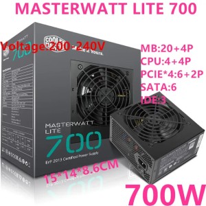 100% New Original PSU For Cooler Master GTX1070 1080 Game Power Supply 700W 600W 500W Power Supply MASTERWATT LITE 700 600 500