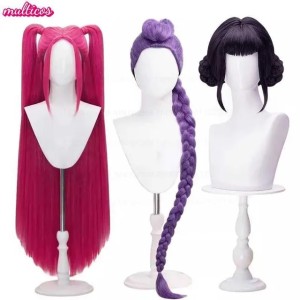 High Quality Rumi Mira Zoey Cosplay Wig KPOP Demon Hunters Cosplay KPOP Huntrix Heat Resistant Synthetic Hair Anime Wigs WigCap S251016
