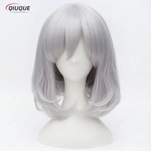 Cosplay Wigs Howl's Moving Castle Sophie Hatter Short Silvery White Bob Heat Resistant Synthetic Hair Cosplay Costume Wig Cap 230908 (mix color)