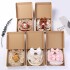 Cups Dishes Utensils 4Pcs/Set Flower Print Baby Bib Headband Elastic Nylon Hair Band Food Grade Silicone Beads Pacifier Clip Chain Christmas Gift Box 230715