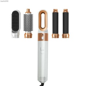 Professional Hair Dryer 5 In 1 Hair Styler Blow Dryer Comb Hot Air Brush Electric Curling Iron Styling Tools L230520
