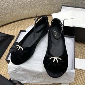 French designer Paris brand designer black ballet Mary Jane shoes flat bottomed women's quilted leather ballet shoes luxurious round toe casual Mary Jane shoes (Size Size Guide)