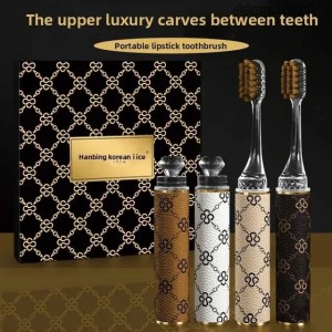 Portable Soft Bristle with Travel Case - Lipstick Style Foldable Toothbrush for Adults ddmymarket