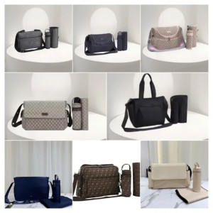 Diaper Bag Black Baby Bag Nappy Change Pram Large Nylon Gray Pink Brown Mommy Backpack A5512