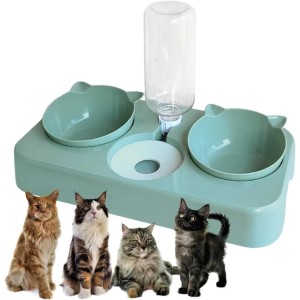 Cat 3 in 1 Automatic Cat Water Dispenser Cat Food Dispenser Pet bowl Set Water and food bowls set the perfect feeding bowl for cats and puppies