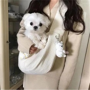 Dog Carrier Handmade Bag Pet Kitten Outdoor Travel Handbag Canvas Single Shoulder Cat Sling Comfort Tote Breathable