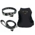 Step-in Designer Harness and Leashes Set Leather Brand Pet Collar Leash with Handbag Soft Dog Bandand for Small Medium Dogs Poodle French Bulldog Black L B123 (Black) Step-in Designer Harness and Leashes Set Leather Brand Pet Collar Leash with Handbag Soft Dog Bandand for Small Medium Dogs Poodle French Bulldog Black L B123 (Black)