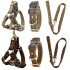 Designer Dog Harness Collar Leash, Classic Letter Pattern Harness, Easy Walking Comfortable Control,Thickened Double-Layer Nylon Harness Vest for Small Large Dog 213 (Khaki) Designer Dog Harness Collar Leash, Classic Letter Pattern Harness, Easy Walking Comfortable Control,Thickened Double-Layer Nylon Harness Vest for Small Large Dog 213 (Khaki)