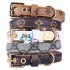 Buyers' PicksDog Collars Leash Set Classic Presbya Designer Letters Pattern Print Leashes PU Leather Fashion Casual Adjustable Dogs Cats Neck Strap Cute Pet Collar Poodle (As pic)