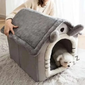 1pcs Cats Dogs Small Four Seasons General Can Be Dismantled and Washed Dog House Pet Supplies pet bed (Brown)