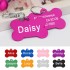 Bone Shaped Pet ID Tag Personalized Dog Cat Name Tags Anti-lost Free Engraving Collar Pendant Bone for Small Medium Large Pet 250729 (beige)