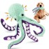 Plush Durable Interactive Squeaky Dog Octopus Chew Toys For Puppy Teething Pet Training And Entertaining Toy