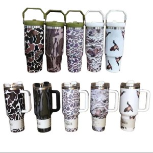Camo Designer 40oz 30oz Mugs Tumbler Camouflage Color Insulated Tumblers Lids Straw Stainless Steel Coffee Termos Cup (Multi-Color)