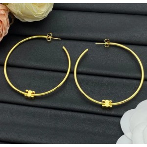 Classic INS Style Designer Hoop Earrings Eardrop Popular Big Circle Huggie Earring Jewelry for Women Brand High Quality Jewelry Wedding Party Accessories