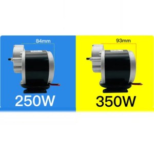 350W 24V 36V DC Gear Brushed Motor With Belt Pulley, Electric Tricycle Electric Bicycle Motor