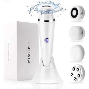 Electric Face Scrubbers Beauty Electric Facial Cleansing Brush Face Spa Massager Waterproof Spin Sonic Exfoliating Face Scrubber Brush Skin Care Machine L230920