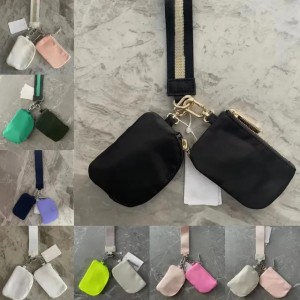 Party Favor Dual Pouch Yoga bag Detachable Zip Around Wristlet Wallet Portable keychain wallet Purse Mini Women Coin Pocket Wholesale 0510