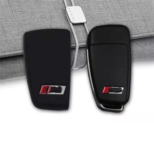 S3 RS logo key case back cover for A3 S3 Q3 A6L TT Q7 R8 Party Three-button car modified shell Sleeve Men Women