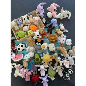 Jelly Cat Kawaii Plush Toys Cartoon Dolls Childrens Gifts Novelty Funny Keychain For Hanging On Mobile Phones Or Bags 20style