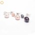 Women Jewelry Sterling Silver 925 Stud Earring Dangle Waterdrop Freshwater Pearls Earrings Different Color 5 Pairs (mix colors)