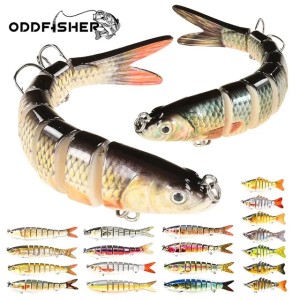 Oddfisher 1014cm Fishing Lure Jointed Sinking Wobbler For Pike Swimbait Crankbait Trout Bass Fishing Accessories Tackle Bait 220711