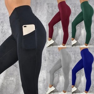Women Gym Leggings Sexy Fitness Push Up High Waist Pocket Workout Slim Leggins Fashion Casual Mujer Pencil Pants 220517