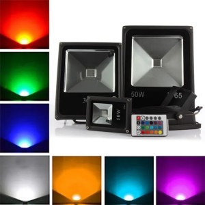 Umlight1688 10pcs Refletor Led Floodlight RGB 10W 20W 30W 50W Led Flood light Waterproof Led Spotlight Outdoor lighting Landscape lamp (Emitting RGB)