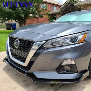 HTTYYX Gloss Black Car Front Bumper Splitter Lip Diffuser Body Kit Spoiler Guard For 7th Nissan Altima 2019 2020 2021 2022