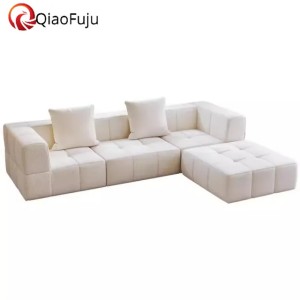 compressed sofas for living room free combination small apartment Internet celebrity compression vacuum fabric L type China Customizable living room sofa