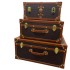 home France's Top Luxury Design For Men and Women Suitcases Storage Box Travel Bag Three Handmade Original stripe strong trunk boxes handle home France's Top Luxury Design For Men and Women Suitcases Storage Box Travel Bag Three Handmade Original stripe strong trunk boxes handle