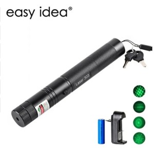 New Laser Pointers 303 Green Laser Pointer Pen 532nm Adjustable Focus & Battery And Battery Charger EU US VC081 0.5W SYSR