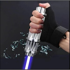 HOT! Hunting 450nm 5mw 500000m Laser Pointer Sight Pointers Adjustable Focus dot Lazer Torch Pen Projection blue 5 Star Caps