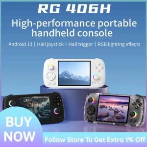 ANBERNIC RG 406H Retro Video Game Console 4 Inch I Touch Screen 3D Hall joystick Handheld Games Player Android 13 T820 64-Bit R250617