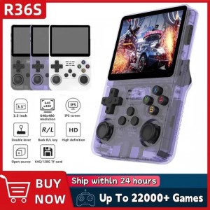 Retro R36S Handheld Video Game Console 35 Inch IPS Sn 128GB Preloaded Games Portable Pocket Player with Linux System D250901