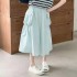 D343 Girls' skirts 2025 new style girls summer striped Polo shirt fashion skirt two-piece suit trendy D343 Girls' skirts 2025 new style girls summer striped Polo shirt fashion skirt two-piece suit trendy
