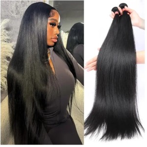 Buyers' PicksViBESHiFT 10-26 Inch Straight Hair Body Wave Deep Wave Water Curly Virgin Human Hair Extensions Unprocessed 100% Human Hair Weave Bundles Hair piece for women