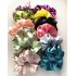 Real 100% Silk Large Scrunchie Women Elastic Handmade Multicolor Hair Band Ponytail Holder Headband Hair Accessories Ties Gum