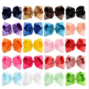 DHL free Baby 8 Inch Large Grosgrain Ribbon Bow Hairpin Clips Girls Large Bowknot Barrette Kids Hair Boutique Bows Children Hair Accessories (Options:Pls leave order message to choose colors)