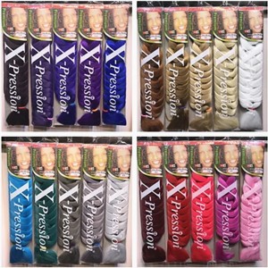 wholesale Xpression Braiding Hair 82 inches 165g pack synthetic Kanekalon Crochet Braids single color Premium Ultra jumbo Braid hair