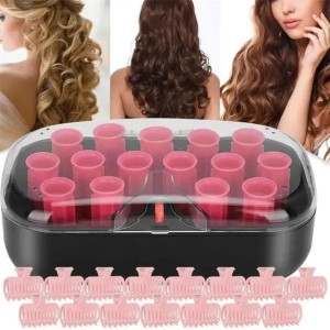 15pcs Electric Hair Perm Rods 30mm Hair Curler Roller Constant Temperature Setting Lasting Curls Styling Tools 110-220V US Plug 241226