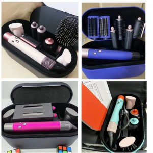 Hs08+Hs05 Negative Ion 7-In-1 Styling Tool Product Curling Iron Hair Dryer Comb Professional Salon Powerful Travel