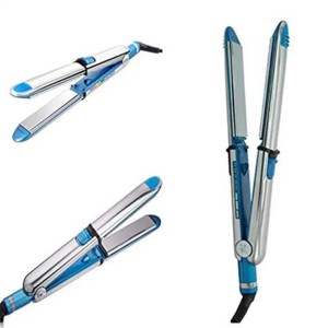 Hair Straightener TITANI Hair Straightening Irons 1.25 inch flat iron Straightener with Retail Box (Blue)