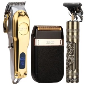 Hair Clipper Set Electric Trimmer Cordless Shaver Men Barber Cutting Machine for Rechargeable USB Gold 220216