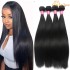Peruvian Straight Virgin Hiar 4 Bundles 100% Unprocessed Peruvian Human Hair Weaves Peruvian Virgin Hair Straight Dyeable (Natural Color)