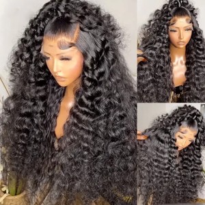 Loose Deep Wave Lace Front Human Hair Wigs for Women Black 13x4 13x6 Lace Frontal Wig Transparent HD Lace Wear And Go Glueless Wig Pre Plucked