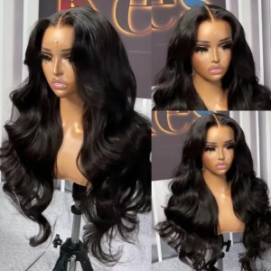Peruvian Hair HD 13X4 Transparent Body Wave Lace Frontal Wig Lace Front Simulation Human Hair Wig Ready To Wear Go Glueless Wig 250 Density (HD Lace Frontal Wig)