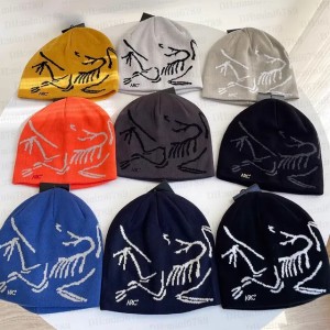 Classic beanie designer wool hat luxury cashmere hat embroidered ancient bird pattern street fashion brand arc beanie GROTO TOQUE autumn and winter warm hats