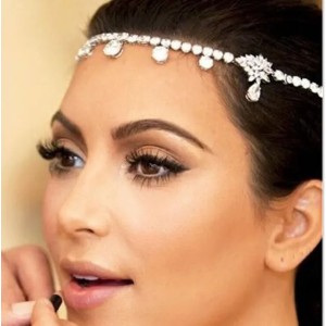 Hot Chic Kim Kardashia Rhinestones Crystals Bridal Tiaras Hair Bands for Wedding Dresses Bridal Hair Accessories crowns Headbands HT09