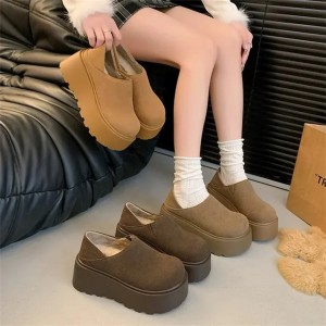 Thick soled shoes for women height increasing and anti slip double wear single shoes comfortable versatile casual shoes 250310 (Size Size Guide)